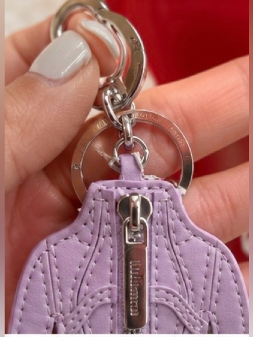 Lululemon Define Jacket Keychain Lavender NWT w/ Red Gift Pouch 💜🔑 - Picture 7 of 9